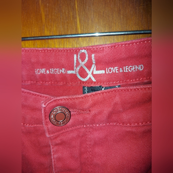 🔥 Bold & Beautiful in Red 🔥Love & Legend Stretch Jeans|| 22 || 🔥 - Picture 3 of 6